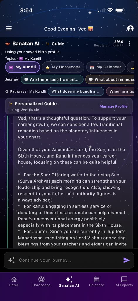 Personalized Guide — Sanatan app